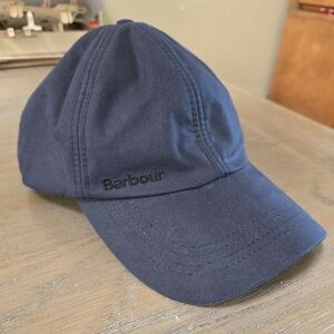 Barbour Men's Waxed Sports Cap in Navy Blue